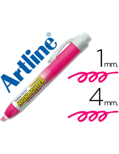 MARCADOR ARTLINE ROSA FLUORESCENTE CON PUNTA OCULTABLE