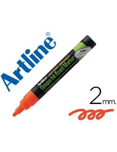 4 ROTULADORES ARTLINE TIPO TIZA DE COLOR NARANJA