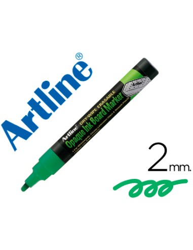 4 ROTULADORES ARTLINE TIPO TIZA DE COLOR VERDE