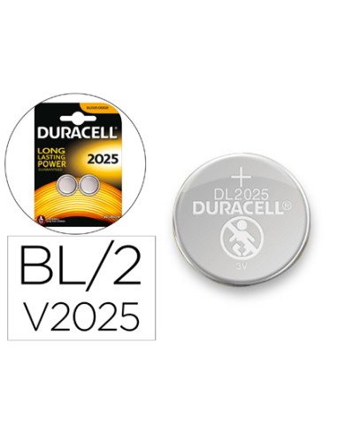 PILA DURACELL BOTÓN CR2025 BLISTER 2 UT.