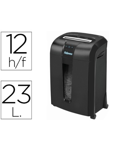 DESTRUCTORA FELLOWES CON CAPACIDAD DE CORTE DE 12 HOJAS