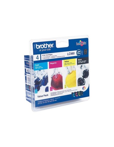 PACK 4 COLORES BROTHER LC980