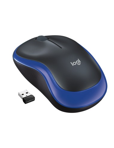 MOUSE LOGITECH WIRELESS M185 NEGRO/AZUL