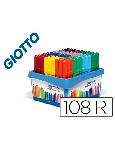 PACK DE 108 ROTULADORES GIOTTO DE MUY LARGA DURACIÓN