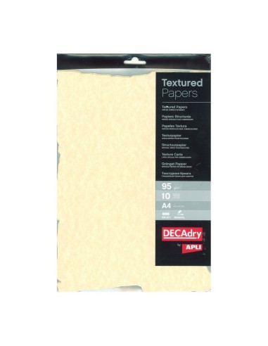 PAPEL PERGAMINO CORTADO 95GR APLI TEXTURED 10H