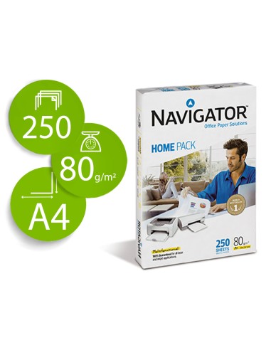 PAPEL BLANCO NAVIGATOR HOME PACK 80GR DIN A4 250H