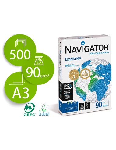 PAPEL BLANCO NAVIGATOR DIN A3 90GR P.500