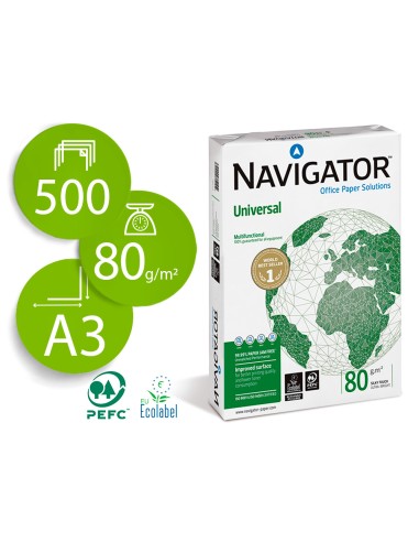 PAPEL BLANCO DIN A3 80GR 500H NAVIGATOR