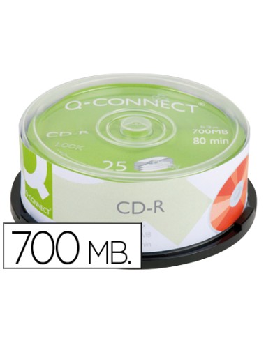 25 CDS Q-CONNECT CON CAPACIDAD DE 700MB. 2? CANON INCLUIDO