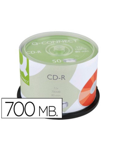 50 CDS Q-CONNECT CON CAPACIDAD DE 700 MB