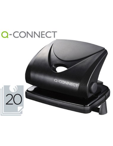 TALADRADOR NEGRO Q-CONNECT CON CAPACIDAD DE PERFORAR 20H