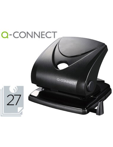 TALADRADOR NEGRO Q-CONNECT CON CAPACIDAD DE PERFORAR 27H