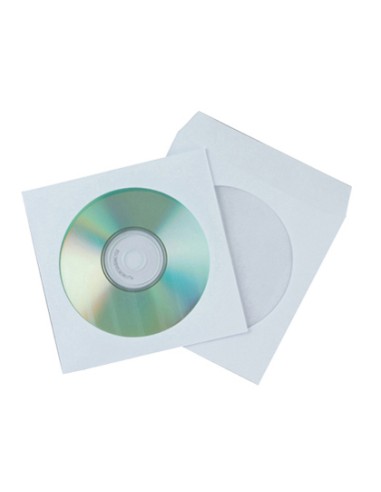 SOBRE PAPEL BLANCO PARA CD CON VENTANA TRANSP 50UD Q-CONNECT