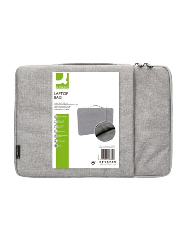 FUNDA PORTÁTIL DE 13'3" CON BOLSILLO I ASA COLOR GRIS.