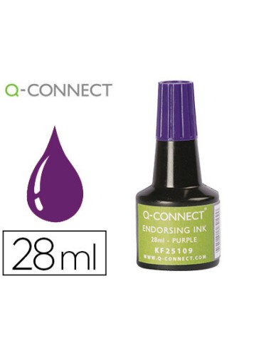 TINTA TAMPÓN Q-CONNECT VIOLETA FRASCO 28 ML