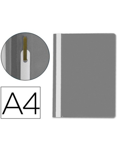 CARPETA DOSSIER FASTENER PLÁSTICO A4 GRIS Q-CONNECT