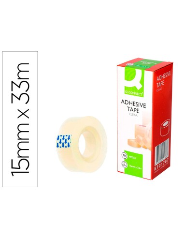 CINTA ADHESIVA Q-CONNECT 33 MT X 15 MM TRANSPARENTE