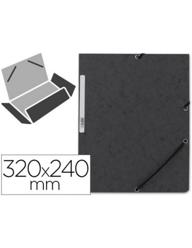 CARPETA CON GOMAS Y SOLAPAS 320x243MM NEGRA Q-CONNECT