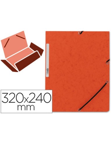 CARPETA CON GOMAS Y SOLAPAS 320x243MM NARANJA Q-CONNECT