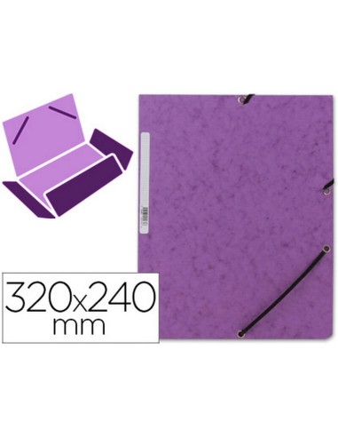 CARPETA CON GOMAS Y SOLAPAS 320x243MM VIOLETA Q-CONNECT