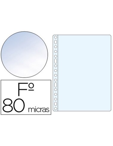 FUNDA MULTITALADRO Q-CONNECT FOLIO 80 MC CRISTAL 16 TALADROS