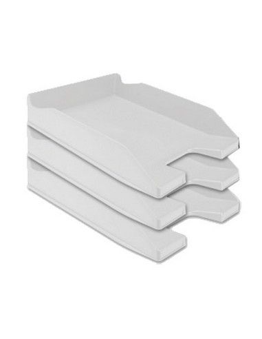 BANDEJA SOBREMESA PLÁSTICO Q-CONNECT GRIS OPACO 340X240X70MM