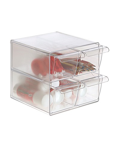 ORGANIZADOR CUBO 4 CAJONES ARCHIVO 2000 CRISTAL