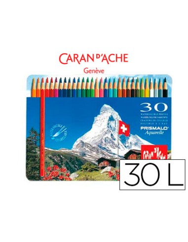 LÁPICES COLORES CARAN D'ACHE PRISMALO ACUARELABLES 30COLORES