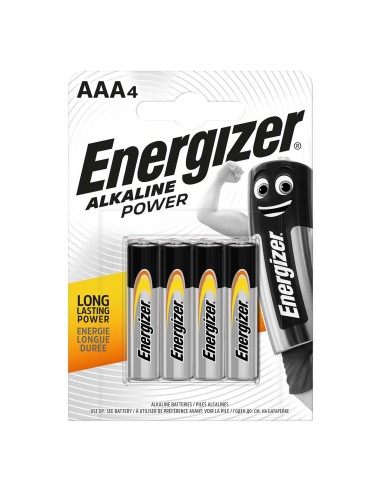 PILA ENERGIZER ALCALINA POWER AAA LR03 PACK 4 UD.