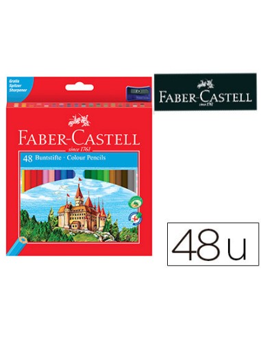 LÁPICES COLORES FABER-CASTELL 48 COLORES FORMA HEXAGONAL