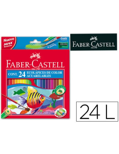 LÁPICES COLORES FABER-CASTELL ACUARELABLES 24 COLORES