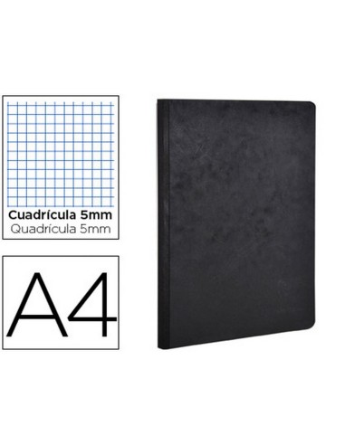 LIBRETA CLAIREFONTAINE TAPA CARTULINA 96 HOJAS NEGRO