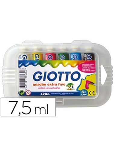 TÉMPERA GIOTTO 6 COLORES ULTRAFINA EN TUBO 7,5 ML