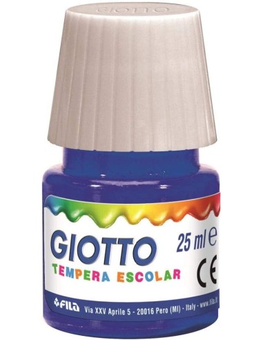 TÉMPERA ESCOLAR GIOTTO AZUL CYAN 25ML ***PRECIO LIQUIDACIÓN