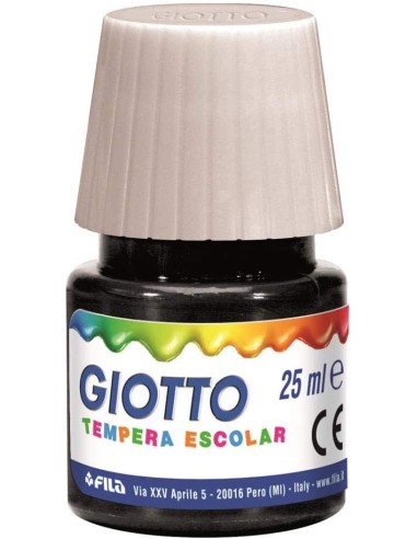 TÉMPERA ESCOLAR NEGRA 25ML GIOTTO ***PRECIO LIQUIDACIÓN