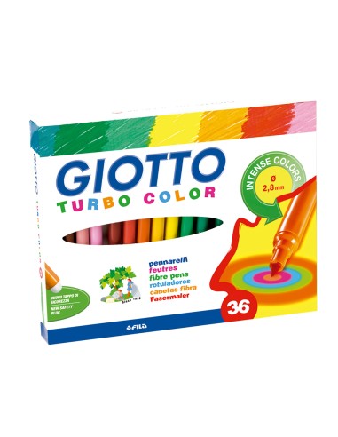 ROTULADOR GIOTTO TURBO COLOR 36 COLORES PUNTA 2,8MM DIÁMETRO