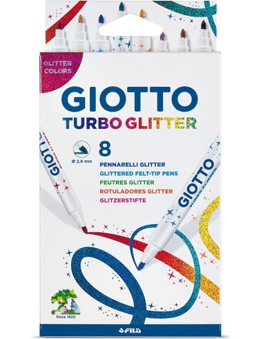 ROTULADORES TURBO GLITTER 2,8MM P.8 GIOTTO