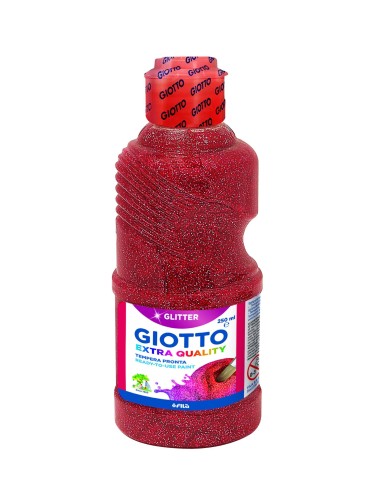 TEMPERA GLITTER ROJA 250ML GIOTTO **PRECIO LIQUIDACION