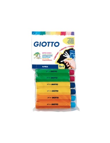 PORTATIZAS DE PLÁSTICO GIOTTO 5 UNIDADES DIFERENTES COLORES