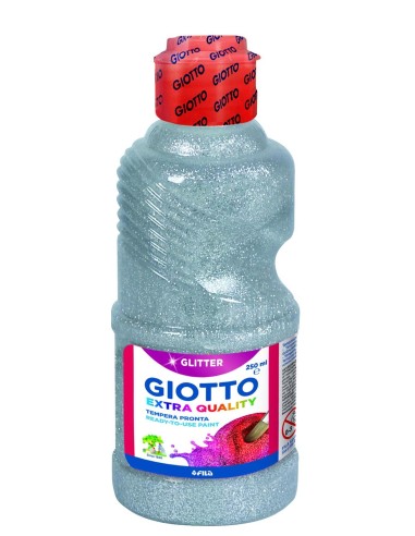 TEMPERA GLITTER PLATA 250ML GIOTTO **PRECIO LIQUIDACIÓN