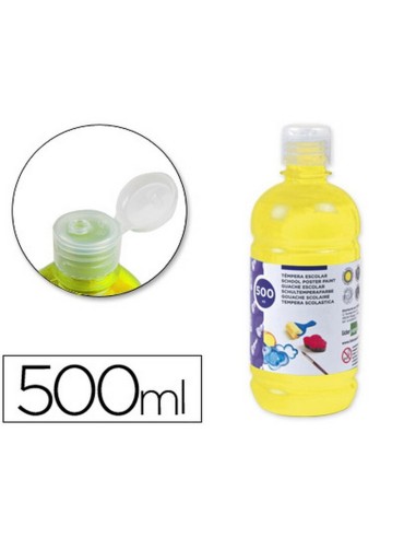 TÉMPERA LÍQUIDA LIDERPAPEL ESCOLAR 500 ML AMARILLO