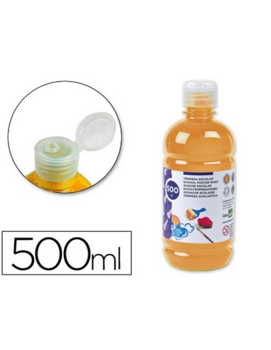 TÉMPERA LÍQUIDA LIDERPAPEL ESCOLAR 500 ML NARANJA