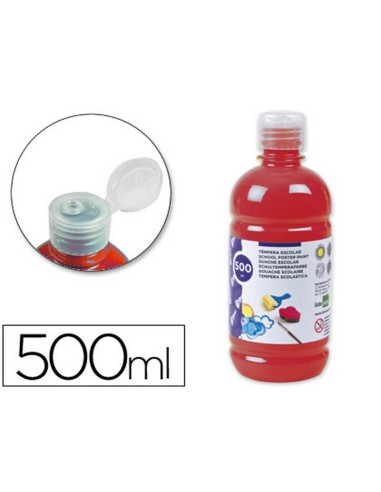 TÉMPERA LÍQUIDA LIDERPAPEL ESCOLAR 500 ML ROJA