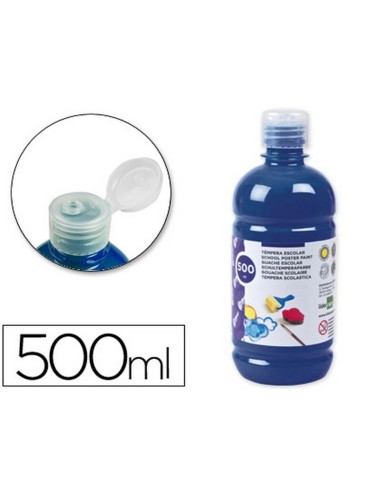 TÉMPERA LÍQUIDA LIDERPAPEL ESCOLAR 500 ML AZUL MARINO