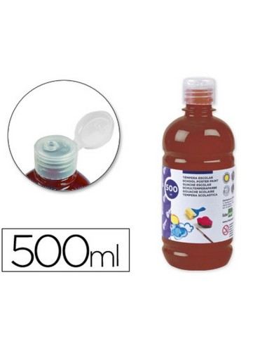 TÉMPERA LÍQUIDA LIDERPAPEL ESCOLAR 500 ML MARRÓN