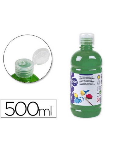 TÉMPERA LÍQUIDA LIDERPAPEL ESCOLAR 500 ML VERDE OSCURO