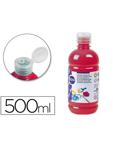 TÉMPERA LÍQUIDA LIDERPAPEL ESCOLAR 500 ML ROJO ESCARLATA