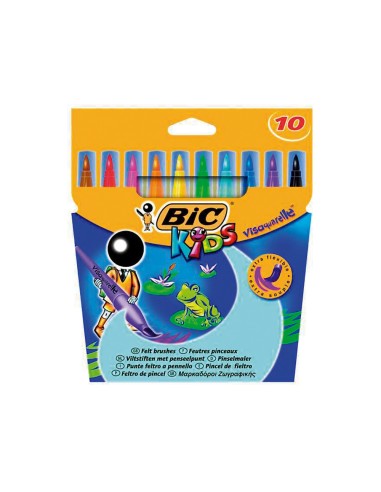 ROTULADOR BIC KIDS VISAQUARELLE PUNTA PINCEL ESTUCHE CARTÓN