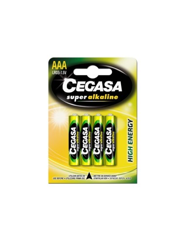 PILAS ALCALINAS CEGASA AAA LR03 BLISTER 4UT