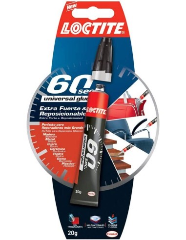 COLA UNIVERSAL GLUE 60 SEGUNDOS 20G LOCTITE